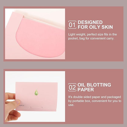 300pcs Sheets makeup blotting paper face wipes oil absorbing paper facial oil wipes oil blotting paper blotting papers for oily skin remove oil tissue Oil absorbent pad