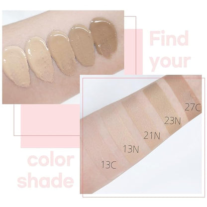 ENOUGH COLLAGEN 3X Moisture Foundation SPF 15, Korean Makeup Full Coverage Tinted Moisturizer, Skin Care Face Sunscreen for Women (#21N Clear Beige, 3.38 fl oz / 100ml)