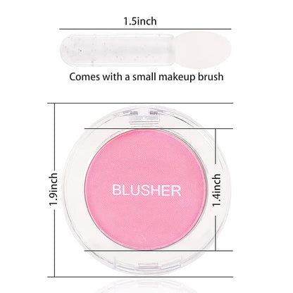 Boobeen Single Color Blush Face Blush Palette Matte Baked Makeup Blush Powder High Pigment Pressed Blush, Long-lasting Colorful, Blends Easily, Lightweight (#02)