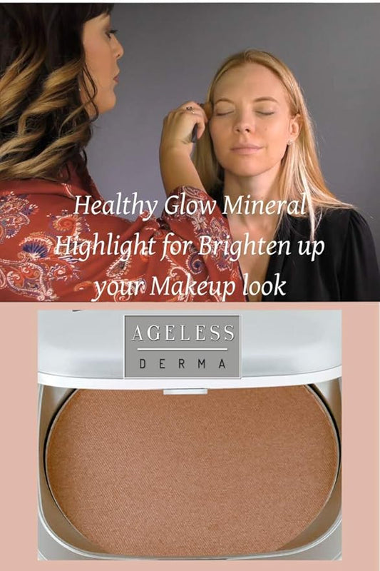 Healthy Mineral Highlighter powder Makeup. Vegan-Gluten and Paraben Free (Bronze)