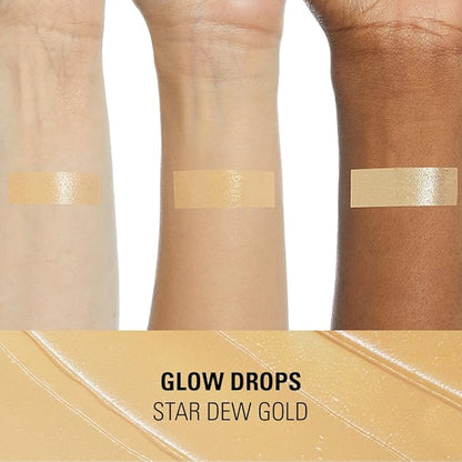 Revolution, Bright Light Glow Highlighter Drops, Liquid Highlighter for Face, Infused with Hyaluronic Acid, Vegan & Cruelty-Free, Star Dew, 0.77 fl oz