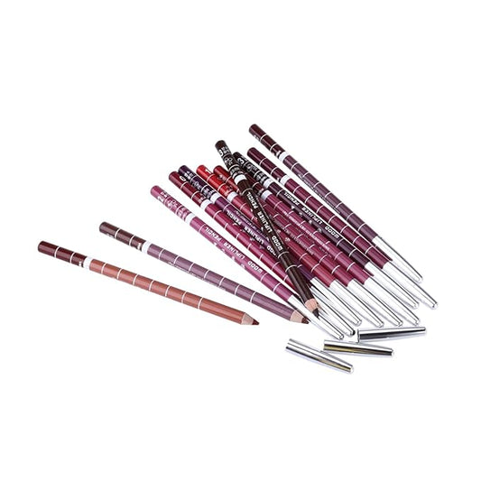 12pcs Lip Liner Pencil Set for Women Professional Makeup Lipliners for Daily Use Long-lasting Lip Makeup Kit