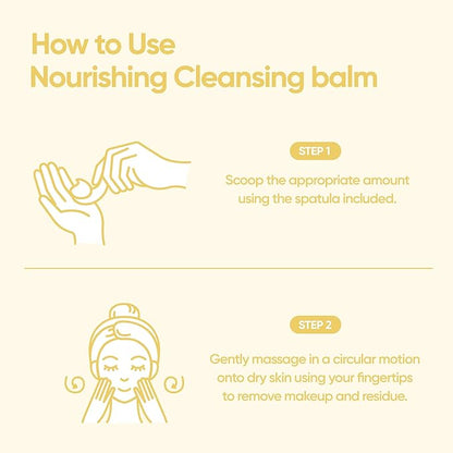 BANILA CO Clean it Zero Nourishing Cleansing Balm | Korean Makeup Remover for Dry Skin | Vegan | Cleansing Oil, Facial Cleanser Made with Ginseng Root & Soybean Peptide (100ml / 3.38 fl. oz)