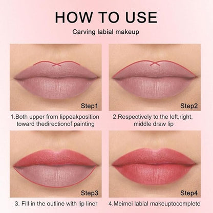 12 Pcs Natural Nude Brown Beige Colors Lip Liner Lipstick Pencils Set for Daily Makeup,Easy to Apply & Remove,Waterproof (set12)
