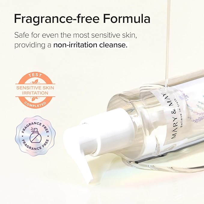 Mary&May Rice Glutathione LHA Cleansing Oil - Deep Pore Cleansing, Blackhead & Whitehead Removal - Korean Makeup Remover with Rice Bran Oil, Gentle Exfoliation, Clean Beauty, 6.76 fl.oz.