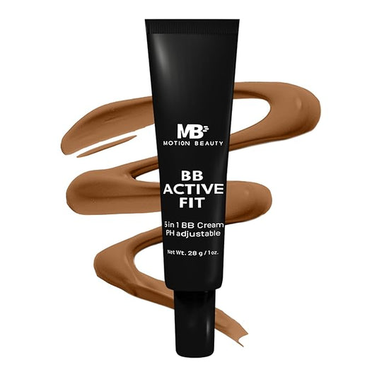 BB Active Fit: 5-in-1 Ph Self-Adjusting BB Cream for Sports & Workouts, Correcting Foundation Makeup Moisturizing Face Cream, Ultra-Light, Motion Proof, 1.0 Fl Oz