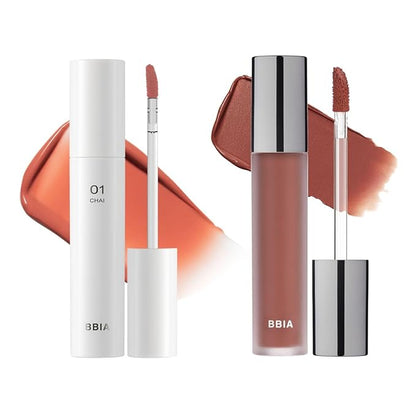 BBIA Glow Lip Tint (#01 CHAI) + Last Velvet Tint (V36 FEIGN COOL) Bundle SET
