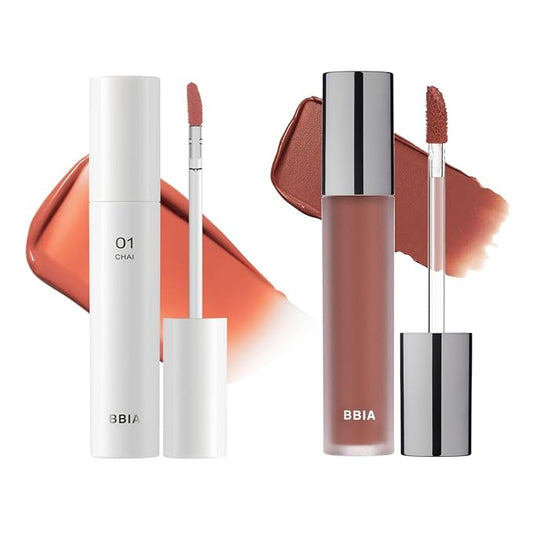 BBIA Glow Lip Tint (#01 CHAI) + Last Velvet Tint (V36 FEIGN COOL) Bundle SET
