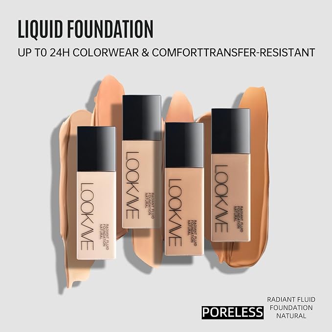 LAMUSELAND Full Coverage Foundation Makeup, Matte Liquid Waterproof Long-lasting Oil-free Foundation Stick Concealer for All Skin (05, M)