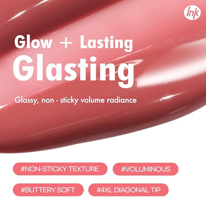 Peripera Ink Glasting Lip Gloss, Non-Sticky, Gloss Shine, 4XL Wand for Easy Application, Korean Lip Gloss, Fuller Looking Lips, Buttery Soft, Long Lasting Lip (016 ALL THAT BERRY)