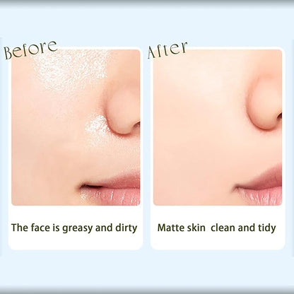 100 Sheets Lavender Oil Blotting Paper Mirror and Puff Sets Include 900 Sheets Refills, Portable Oil Absorbing Paper Sets for Dating, Meeting, Arrangements, Makeup Friendly Oil Control Paper