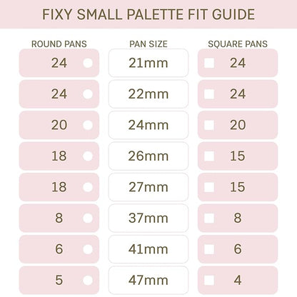 FIXY Repair Kit Repressing tool for Eyeshadow, Blush, & Highligher Round Pans + FIXY Small Empty Palette