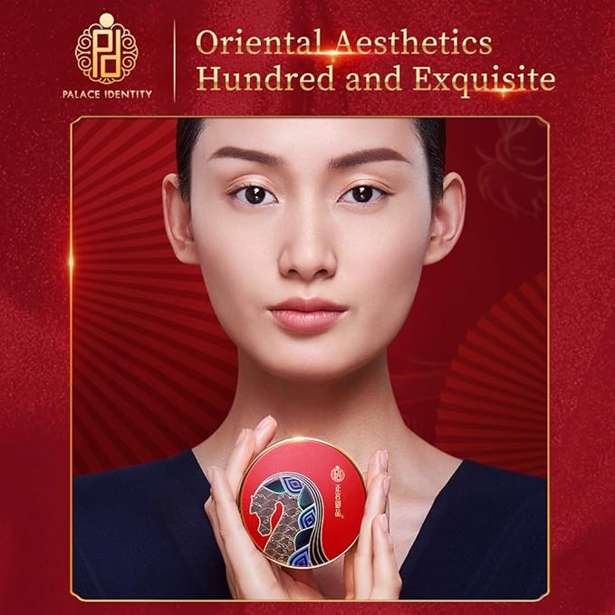 ZEESEA [Palace Identity] Liquid Foundation Makeup, Cushion Foundation BB Cream, Skincare Ingredients, Long Lasting and High Coverage Cushion Compact, Light Beige