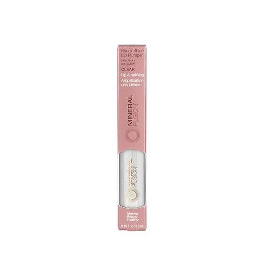 Mineral Fusion Hydro-Shine Lip Gloss Plumper, Clear, 0.15 Ounce