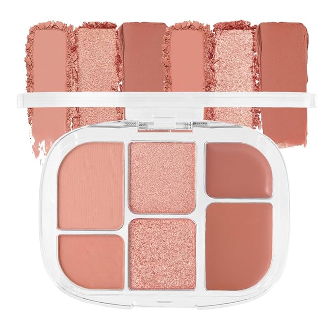 Highly Pigmented Eye Makeup Palette，Shimmer Matte Eyeshadow Pallet，long-lasting blend natural color makeup ‌Milk Honeydew Eyeshadow and Blush Palette(1#, 1 Count (Pack of 1))