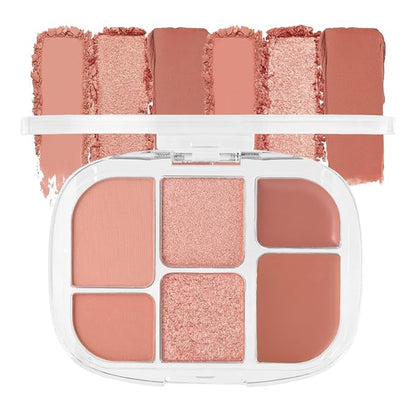 Highly Pigmented Eye Makeup Palette，Shimmer Matte Eyeshadow Pallet，long-lasting blend natural color makeup ‌Milk Honeydew Eyeshadow and Blush Palette(1#, 1 Count (Pack of 1))