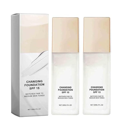 Skye Color Changing Magic Foundation, Magical Color Changing Foundation, Hydrating, Natural and Light Suitable for All Skin Types (2pcs, 30ML)