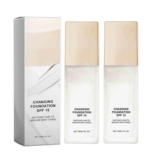 Skye Color Changing Magic Foundation, Magical Color Changing Foundation, Hydrating, Natural and Light Suitable for All Skin Types (2pcs, 30ML)