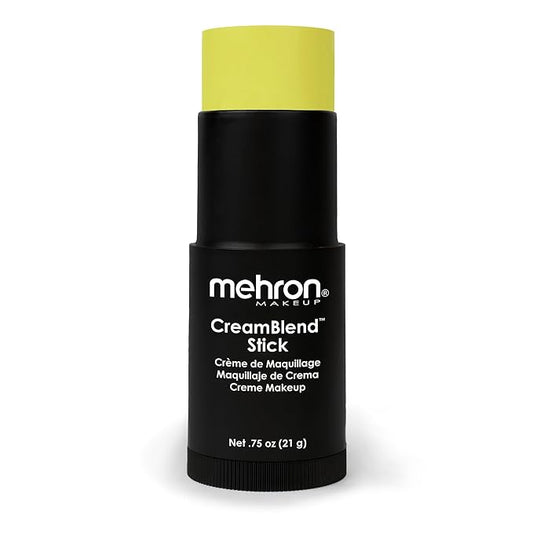 Mehron Makeup CreamBlend Stick | Face Paint, Body Paint, & Foundation Cream Makeup | Perfect for Halloween .75 oz (21 g) (Ogre Green)