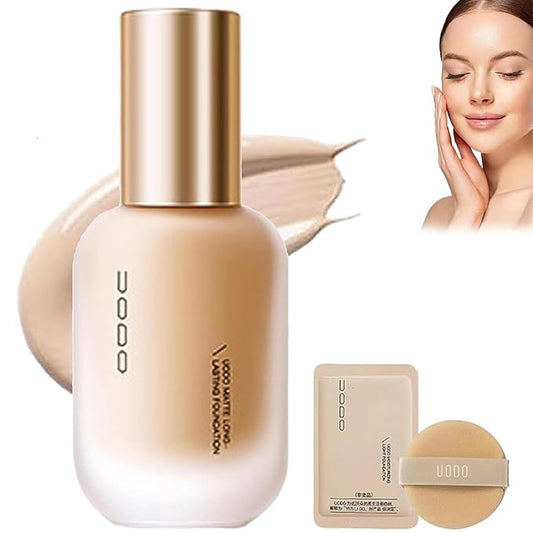 Uodo Liquid Foundation, Moisturizing Light Foundation, Matte Long Lasting Foundation, Base Uodo Liquid Foundation, Hydrating And Long-Lasting Foundation For All Skin Types (Hydration #W02, one size)