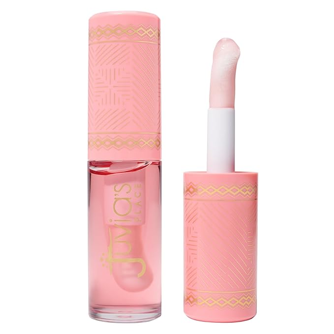 Juvia's Place Magic Lip Oil - Watermelon - Smooth, Hydrating with Vitamin E for Soft, Glossy, Juicy Lips - Infused with Fruit Extracts - Tinted, Shimmering, Lightweight & Non-sticky Lip Oil for Summer