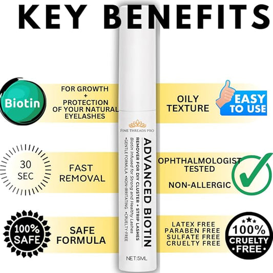 Lash Remover for Cluster Lashes and Extensions - DIY At-Home Adhesive Removal for Eyelash Clusters