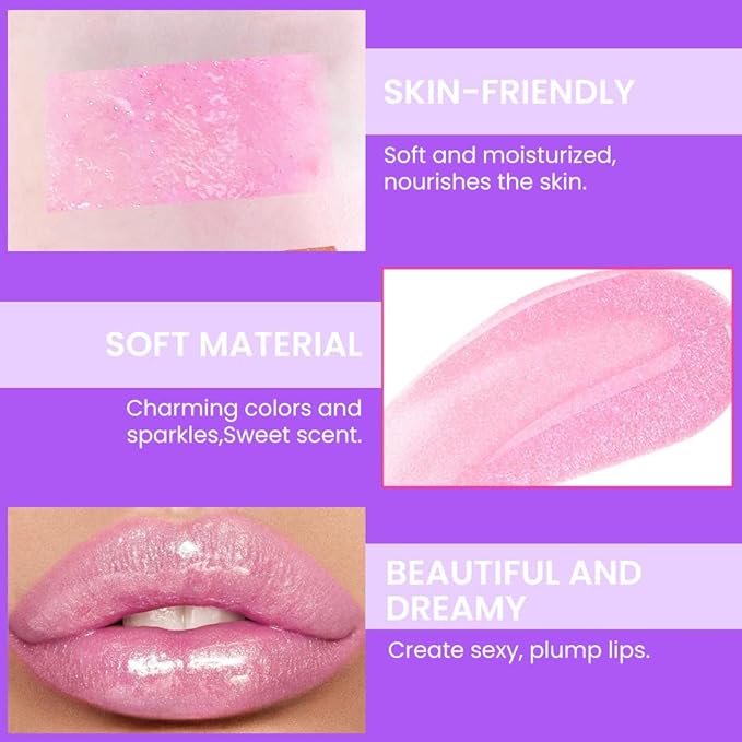 Glitter Liquid Lip Gloss,Orchid Shimmer Lipstick, Waterproof Shimmer Lip Stain Lip Glaze, High Shine Long Lasting Shiny Lip Color Makeup 15#