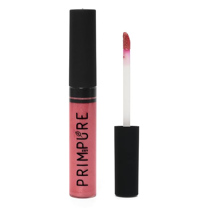 Prim and Pure Natural Mineral Lip Gloss for Women and Teens - Longwear Cruelty Free - Highly Pigmented, Hydrating, and Moisturizing Formula - Made in USA (Spellbound Shade)