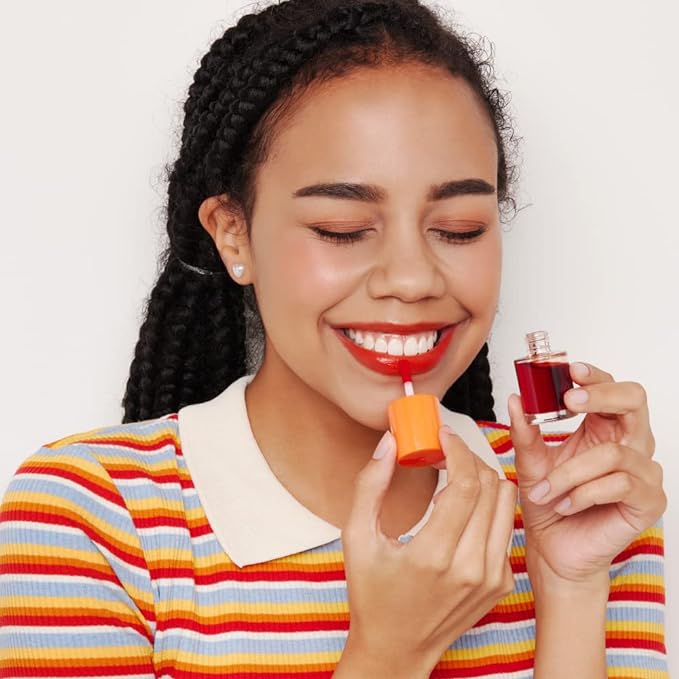 ETUDE Dear Darling Water Tint 3 Color SET (Cherry Ade+Strawberry Ade+Orange Ade, 9g*3) | Vivid Color Lip Stain with Moisturizing Weightless & Non-sticky Finish | Korean Makeup, Perfect for Gift
