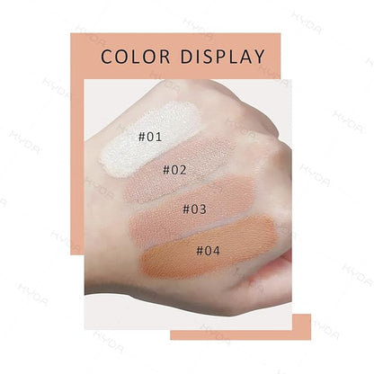 Ownest Mushroom Head Air Cushion BB Cream, Concealer Lasting Nude Makeup Moisturizing Pigment CC Liquid Foundation, Even Skin Tone Makeup Base Primer-Natural
