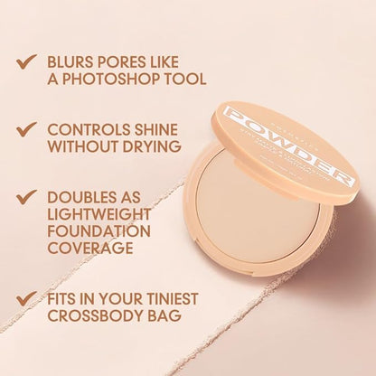 Pressed Matte Face Powder Makeup & Setting Powder for Poreless Wrinkle Blurring Contour Concealer Finishing,Lightweight,High Coverage,Shine Control (Warm Nude-Matte-01, 1.71OZ (Pack of 1))