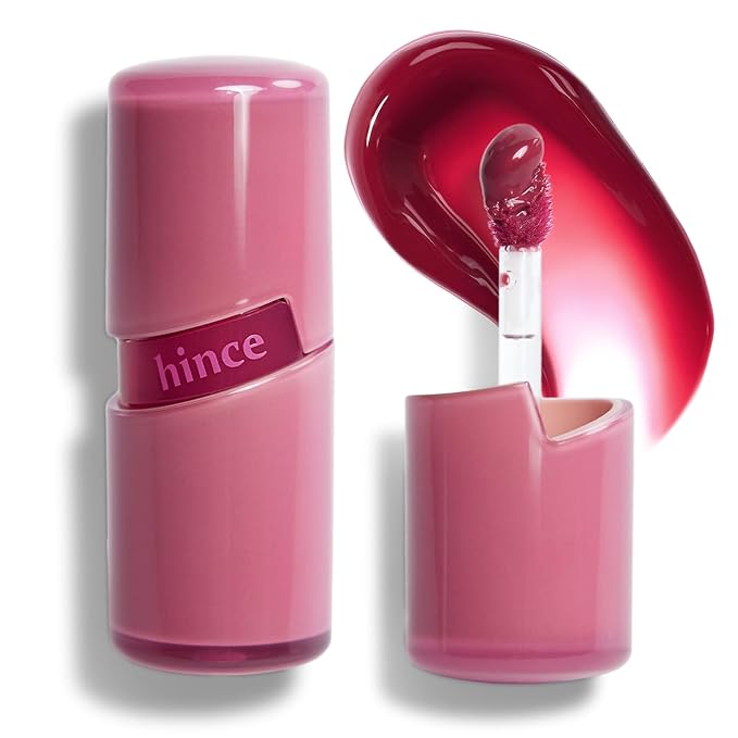 HINCE Raw Glow Gel Tint - Glossy Dewy Lip Tint, Non-Sticky & Long Wearing Lip Gloss for Natural Glass Glow, Moisturizing Liquid Lipstick, Vegan, 0.13 fl.oz. (BITE, 15)