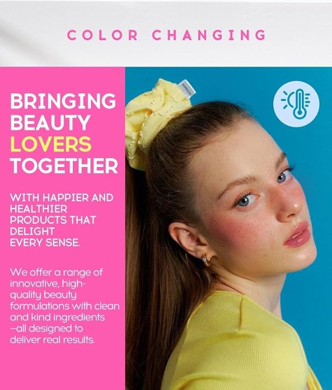 Color Change Lipstick for Women Long Lasting, Glimmer Transferproof Ph-Changing Technology, Subtle & Sheer Pink, Jelly Tinted Lip Balm, Nourishing Moisturizing Lip Gloss, 03# APHRODITE