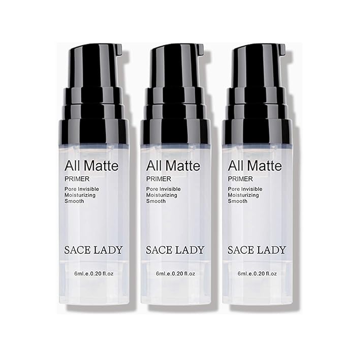 Smooth Face Primer 3pcs & Full Coverage Liquid Concealer 3pcs & Waterproof Cream Concealer Corrector 3pcs, Poreless Smooth Flawless Makeup for Blemishes, Dark Spots, Eye Circles, Imperfections
