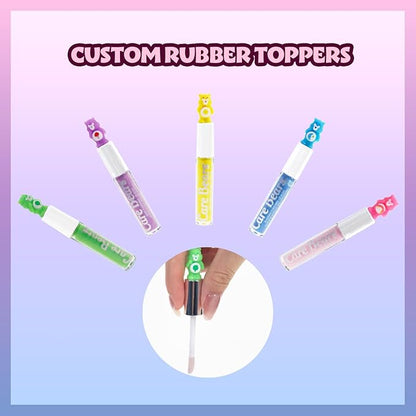 Care Bears 5 pcs Flavored Lip Gloss for Kids | Non-toxic & Vegan Makeup | Birthday Gifts for Ages 3 by Townley Girl