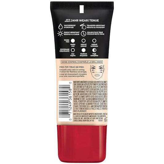 L'Oreal Paris Cosmetics Makeup Infallible Pro-Matte Liquid Longwear Foundation, True Alabaster, 1 fl oz.