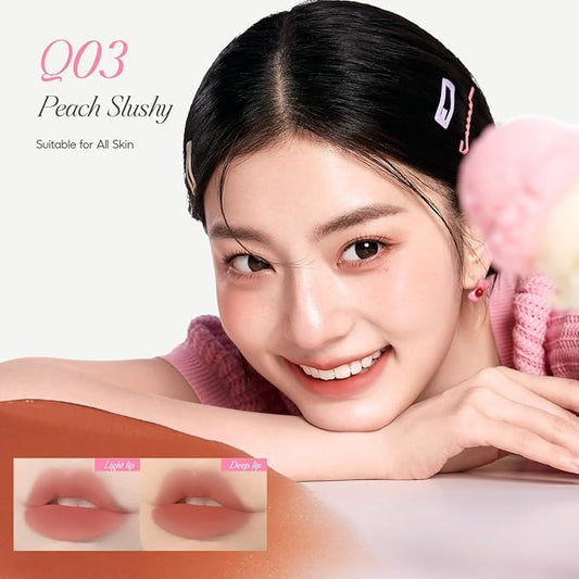 COLORKEY Bouncy Multi-Purpose Mud, Lip Tint, cheek, Moist Fit Without Stickiness, non-sticky, Creamy Soft Texture,Smudge-Proof (Q03-Peach Slushy, 4.5g)