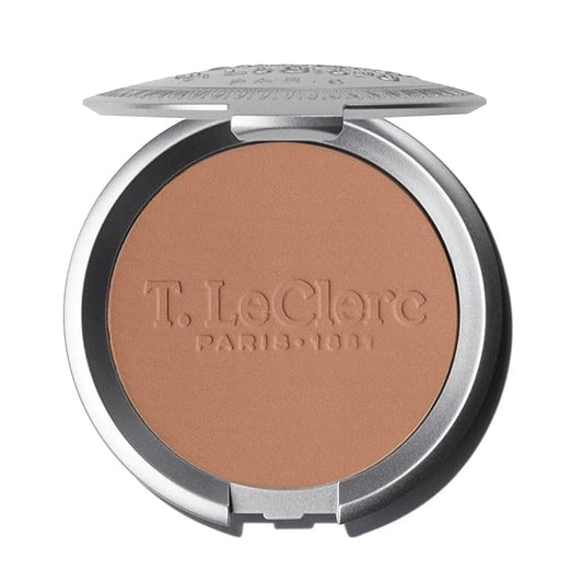 T.LeClerc Rice Compact Powder – Anti-Aging Pressed Powder with Brown Rice Ferment – Long-Lasting Natural Matte Finish – Moisturizing | Non-Comedogenic Face Powder (DORÉ, 9G)