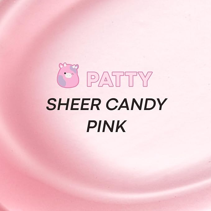 TONYMOLY x Squishmallow Patty Keychain Lip Gloss, Strawberry Shortcake Gloss, Sheer Pigmented Glossy Lip Stain, Hydrating, Non-Sticky, High Shine Glossy, 11ml