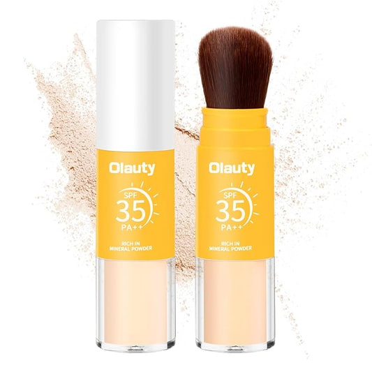 Mineral Sunscreen Setting Powder, Powder Scalp Sunscreen for Face, Powder SPF 35, Lightweight, Long Lasting, Oil Control, Natural Matte Finish, Breathable for All Skin (Translucet)