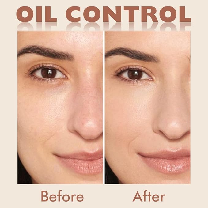 Oil Control Matte Perfection Face Powder Compact For Women, Matte Smooth Flawless Setting Powder Makeup, Polvo Compacto De Maquillaje, Waterproof Long Lasting, 0.35Oz (02 Natural Beige)