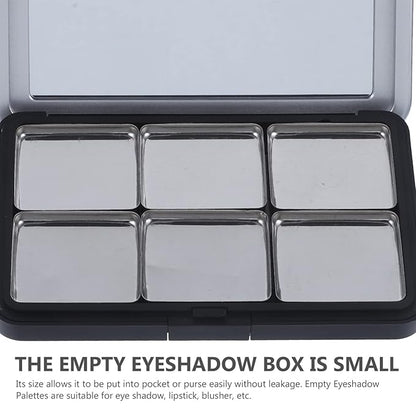 Empty Eyeshadow Palette Magnetic Makeup Palette with Mirror Refillable Eyeshadow Palette Empty Lipstick Pallet Empty Eyeshadow Pans for Eyeshadow Lipstick Blush Powder, 2PCS