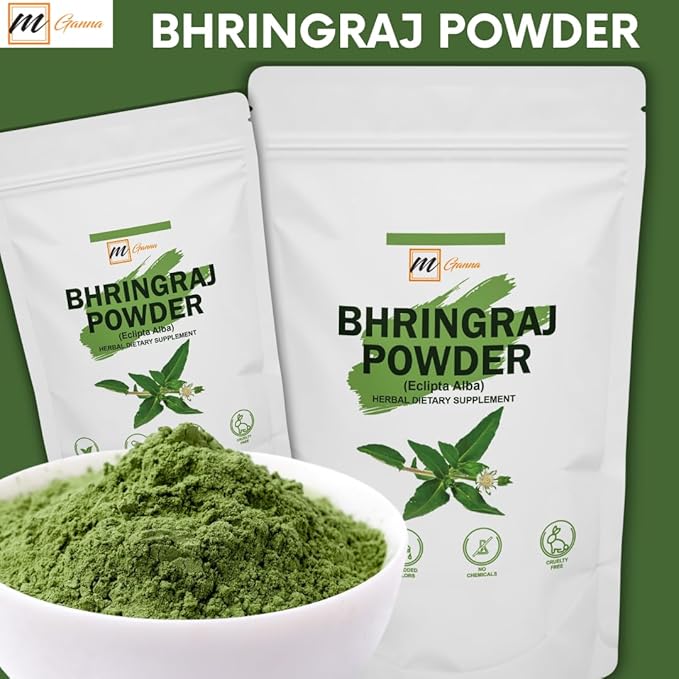 100% Natural Bhringraj Powder Pure Eclipta Alba for Hair Health & Skin 0.22 LBS 100 Grams
