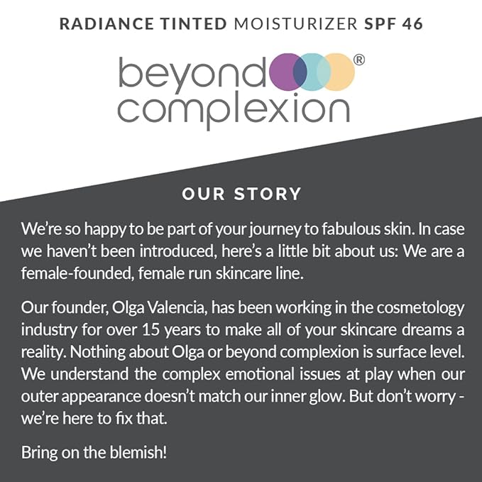 Radiance Tinted Moisturizer SPF 46 - Oil-Free Tinted Moisturizer that Adapts to Your Skin Color to Enhance Skin Tone with Long-Lasting Hydration