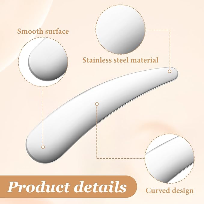 3Pcs Metal Cosmetic Spatulas, Mini Makeup Skincare Cream Spatulas Scoop Reusable Scoop Applicator Mixing and Sampling Face Eye Cream for Skin Care Creams Essences(Silver)