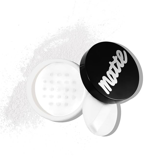 Boobeen Lightweight Translucent Loose Setting Powder Makeup, Matte Non-Sticky Finishing Baking Makeup, Concealing Nude Face Pressed Foundation Powder for Women With Puff