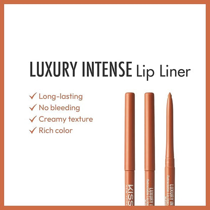 Professional Lip Liner, Long-Lasting Luxury Intense Lipliner, Creamy Retractable Easy to Use Richly Pigmented Lip Liner Pencil 3 PCS (Brown)