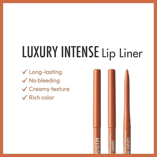 Professional Lip Liner, Long-Lasting Luxury Intense Lipliner, Creamy Retractable Easy to Use Richly Pigmented Lip Liner Pencil 3 PCS (Brown)