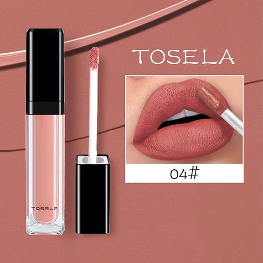 Lip Set, Lip Stain Long Lasting Waterproof, Lightweight, Non-sticky, High Shine Finish, Super Natural #04