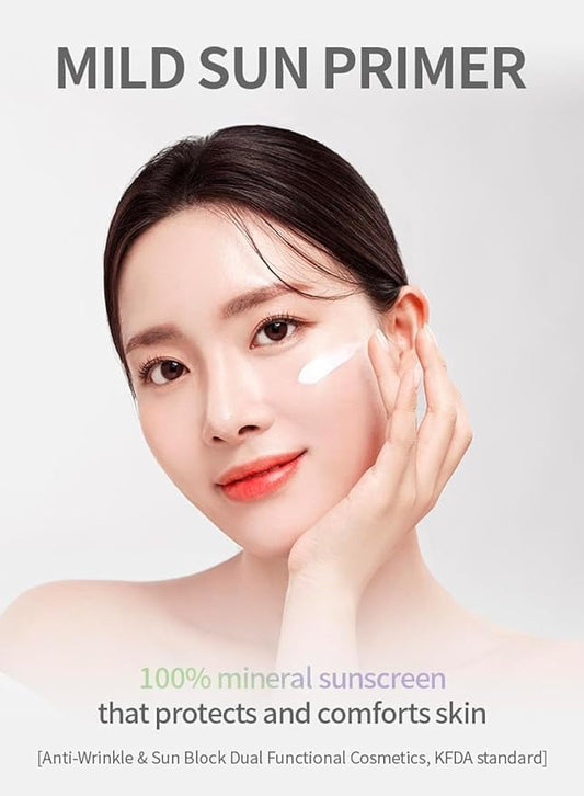 Korean Face Primer SPF40 - Purple Tinted Makeup Base for Dull, Sensitive Skin - Color Correcting, Moisturizing, Anti-Yellow Tone Corrector(Primer - Purple Tinted)